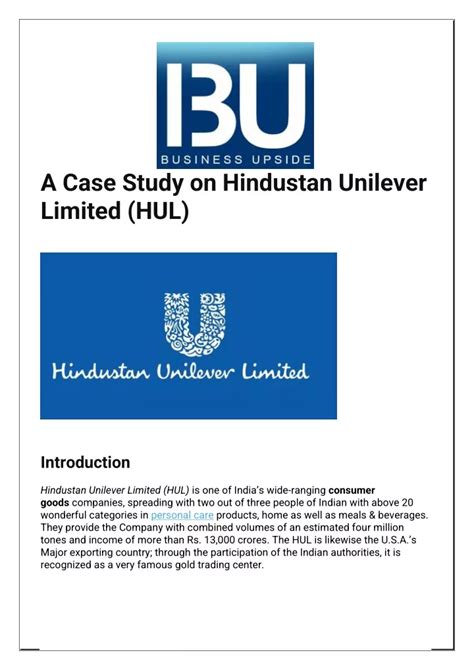 hindustan unilever marketing strategy|HUL Case Study 2021 .